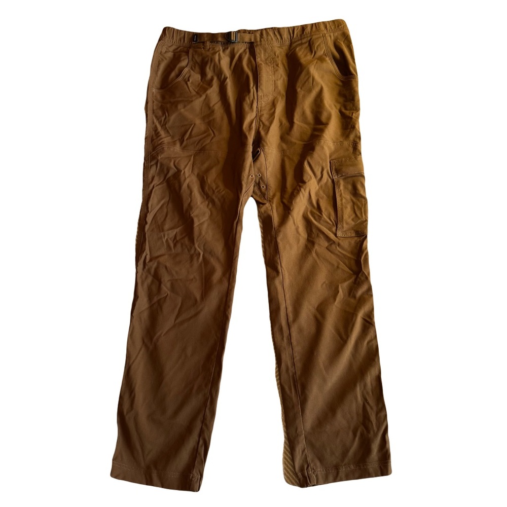 Men's Prana Stretch Zion Straight Pants Tan Brown Size XL (36") Cargo